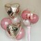 12-Pack 18in Champagne Gold Heart Foil Balloons – Party Decor for Birthday, Wedding & Valentine’s Day